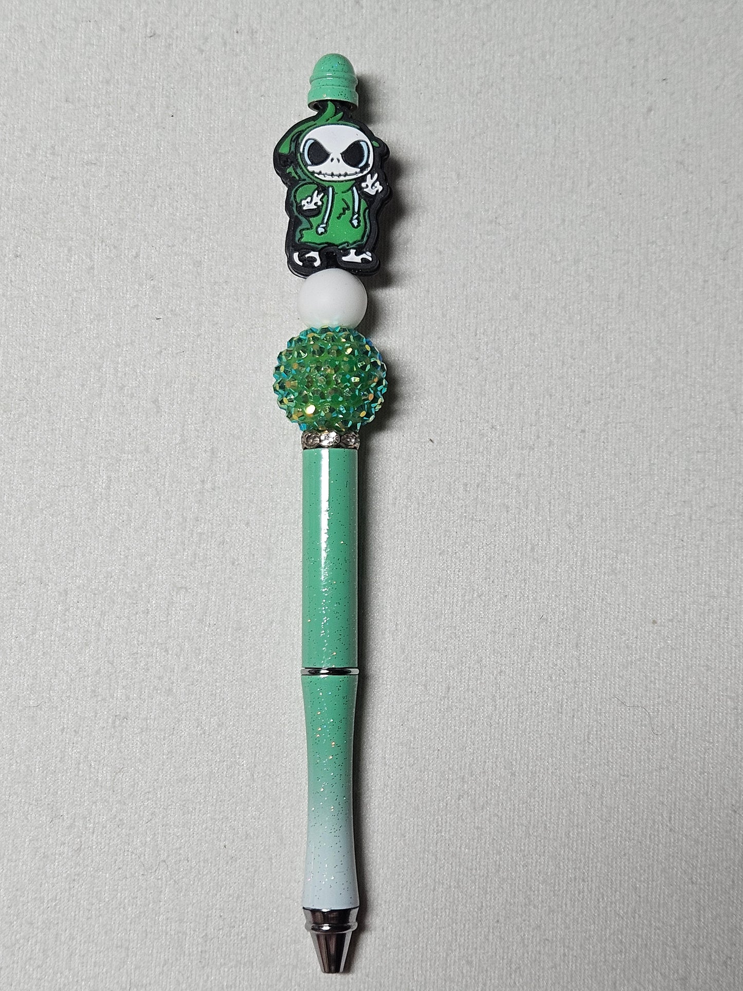 Beaded jack green ombre metal pen