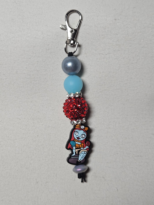 Beaded NBC sally keychain