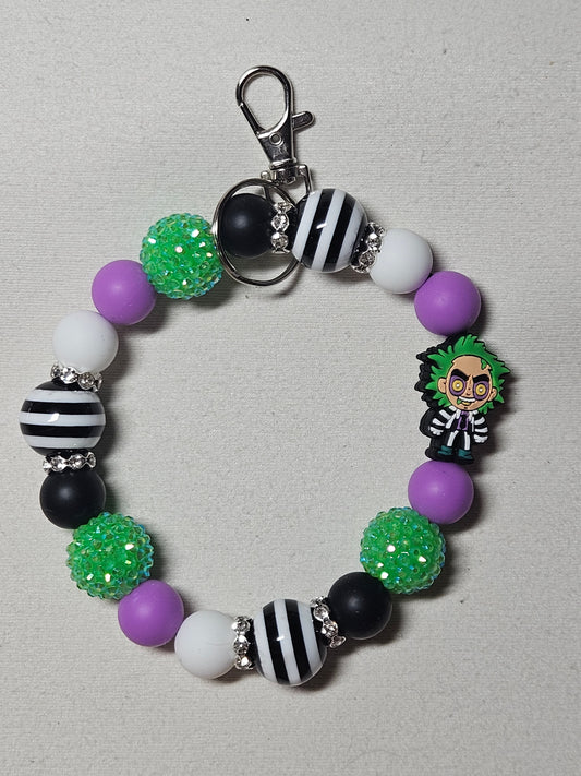 Beaded Beetlejuice wristlet