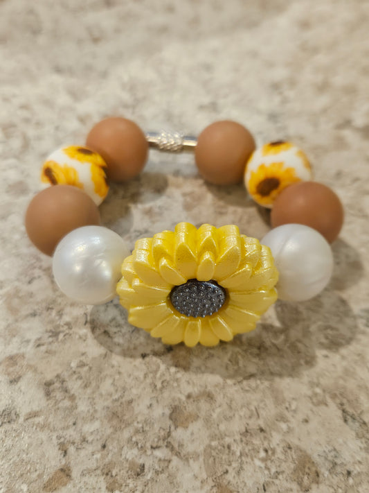 Tumbler sunflower cup charm