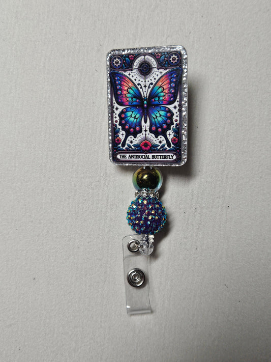 Antisocial butterfly badge reel