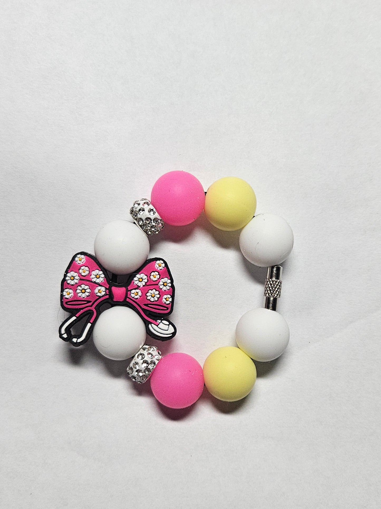 Bow stethoscope tumbler cup charm